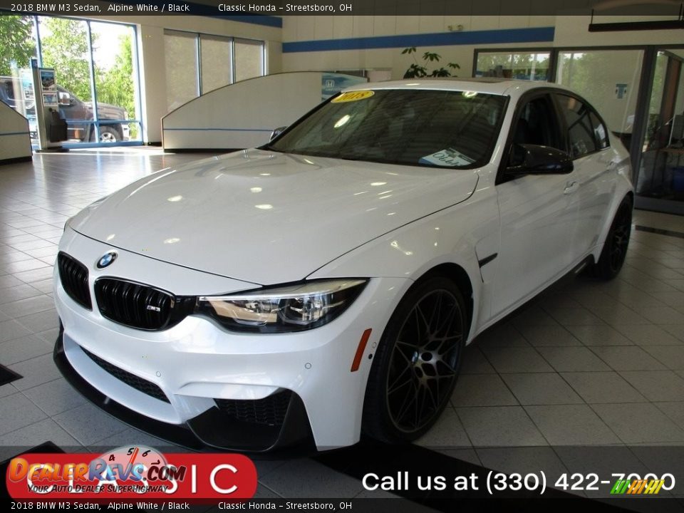 2018 BMW M3 Sedan Alpine White / Black Photo #1