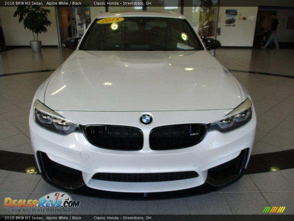 2018 BMW M3 Sedan Alpine White / Black Photo #2