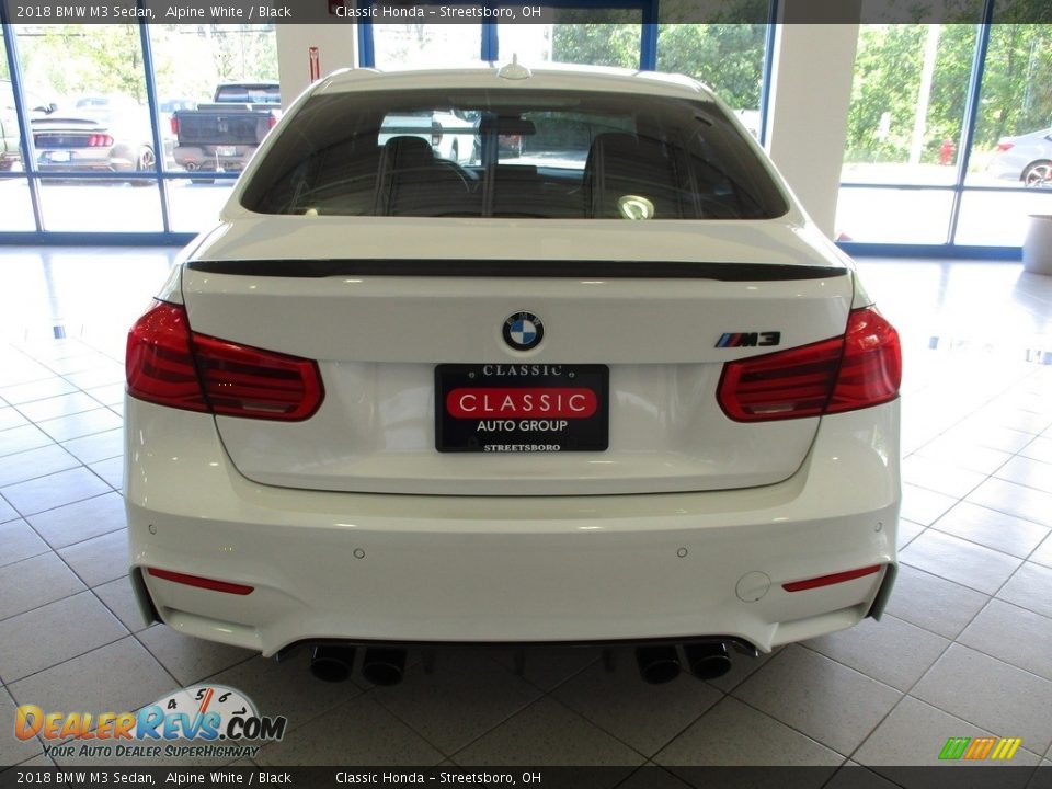 2018 BMW M3 Sedan Alpine White / Black Photo #9