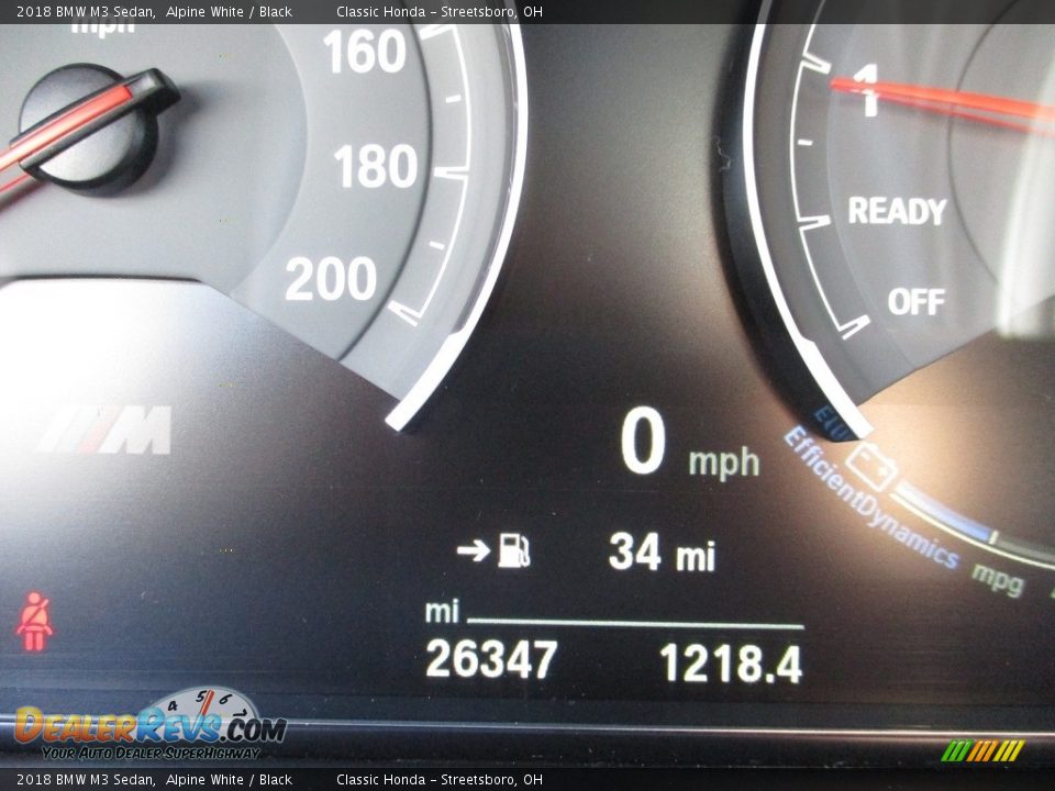 2018 BMW M3 Sedan Alpine White / Black Photo #34