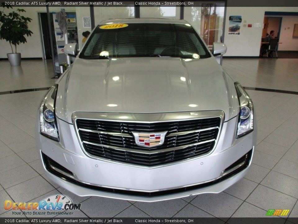 2018 Cadillac ATS Luxury AWD Radiant Silver Metallic / Jet Black Photo #2