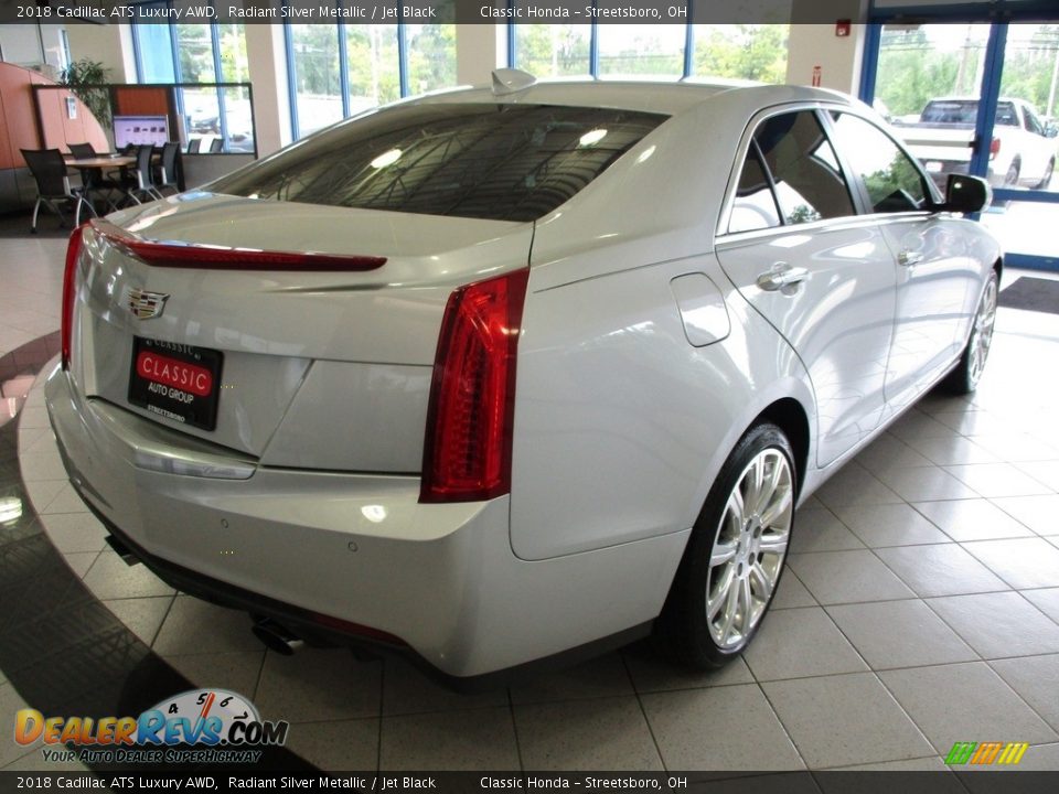 2018 Cadillac ATS Luxury AWD Radiant Silver Metallic / Jet Black Photo #7