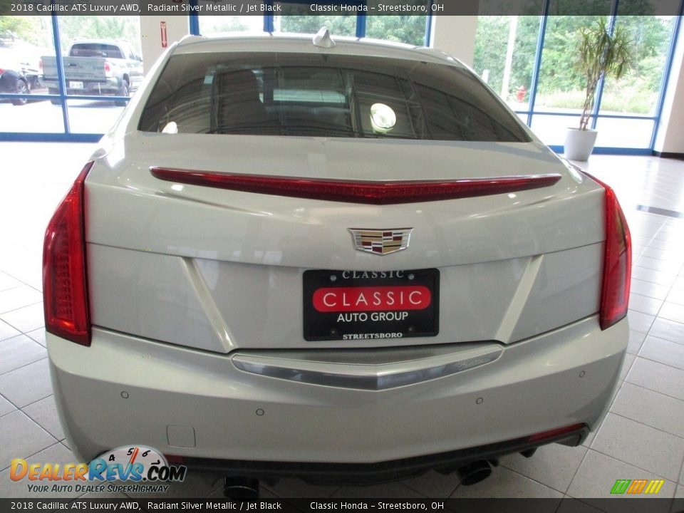 2018 Cadillac ATS Luxury AWD Radiant Silver Metallic / Jet Black Photo #8