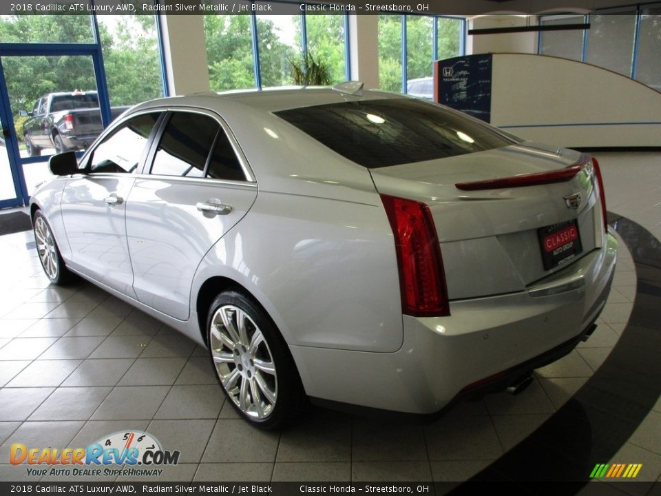 2018 Cadillac ATS Luxury AWD Radiant Silver Metallic / Jet Black Photo #9