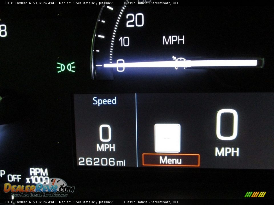 2018 Cadillac ATS Luxury AWD Radiant Silver Metallic / Jet Black Photo #32