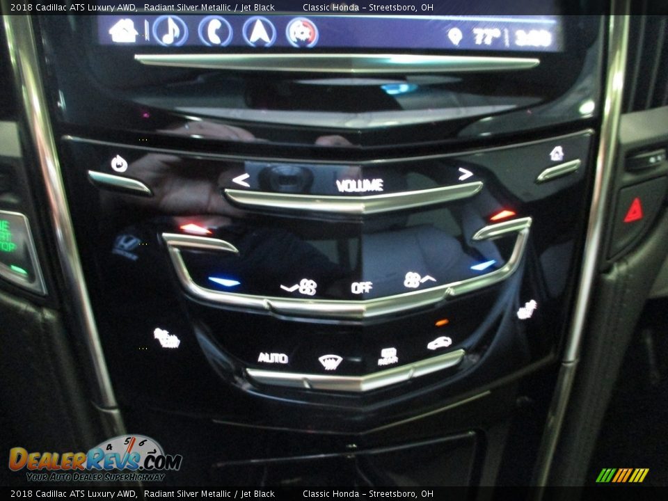 2018 Cadillac ATS Luxury AWD Radiant Silver Metallic / Jet Black Photo #35