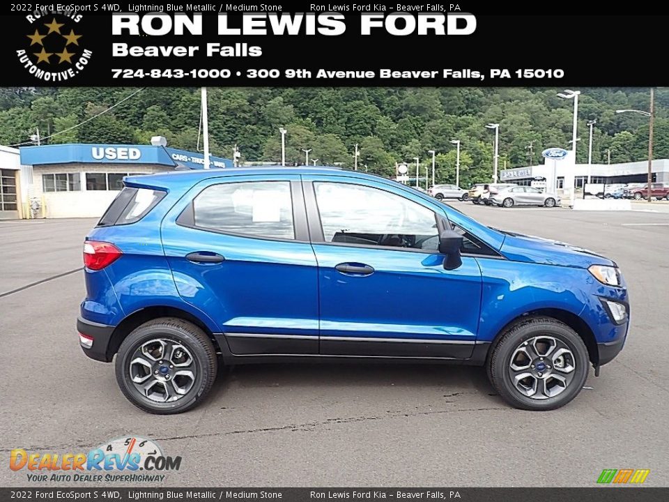 2022 Ford EcoSport S 4WD Lightning Blue Metallic / Medium Stone Photo #1