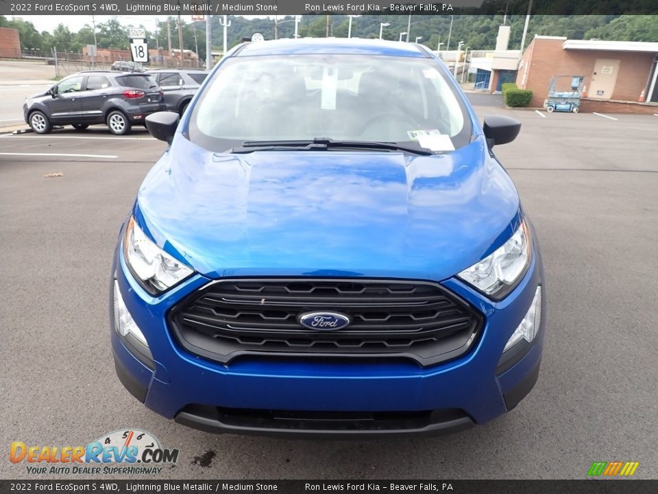 2022 Ford EcoSport S 4WD Lightning Blue Metallic / Medium Stone Photo #3