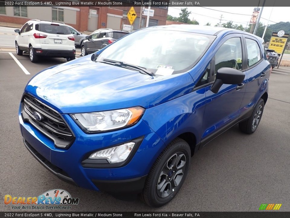 2022 Ford EcoSport S 4WD Lightning Blue Metallic / Medium Stone Photo #4