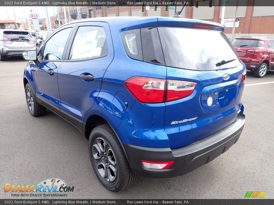 2022 Ford EcoSport S 4WD Lightning Blue Metallic / Medium Stone Photo #6