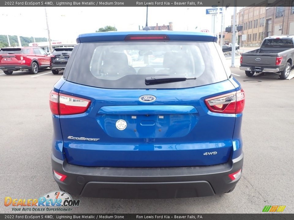 2022 Ford EcoSport S 4WD Lightning Blue Metallic / Medium Stone Photo #7