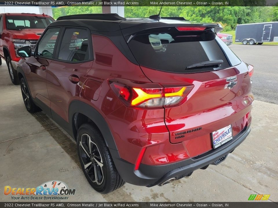 2022 Chevrolet TrailBlazer RS AWD Crimson Metallic / Jet Black w/Red Accents Photo #7