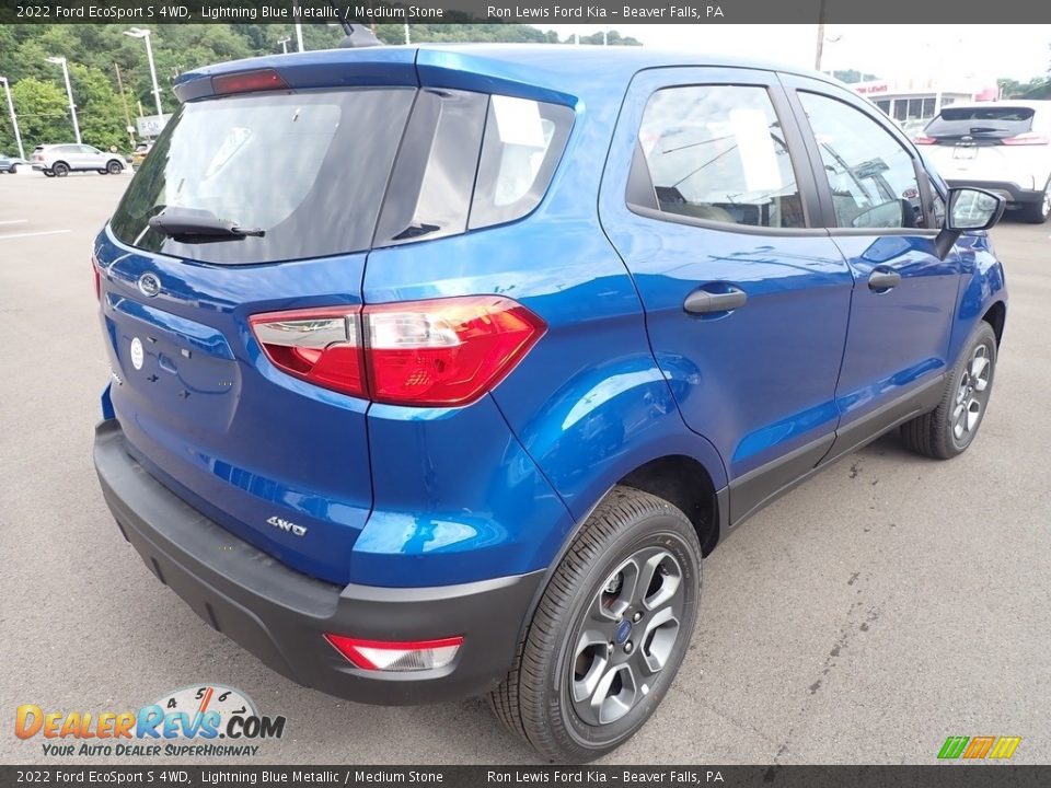 2022 Ford EcoSport S 4WD Lightning Blue Metallic / Medium Stone Photo #8