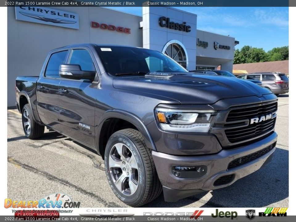 2022 Ram 1500 Laramie Crew Cab 4x4 Granite Crystal Metallic / Black Photo #1