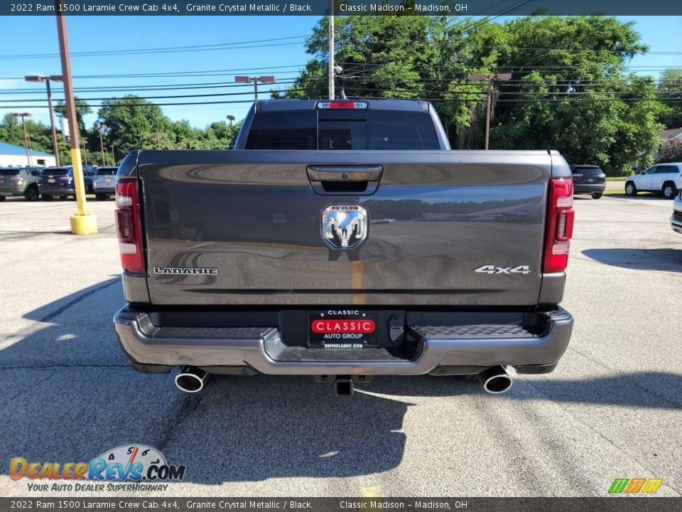 2022 Ram 1500 Laramie Crew Cab 4x4 Granite Crystal Metallic / Black Photo #10