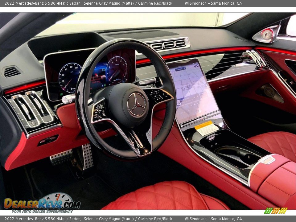 Carmine Red/Black Interior - 2022 Mercedes-Benz S 580 4Matic Sedan Photo #4