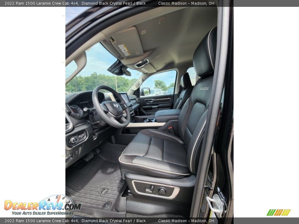 2022 Ram 1500 Laramie Crew Cab 4x4 Diamond Black Crystal Pearl / Black Photo #2