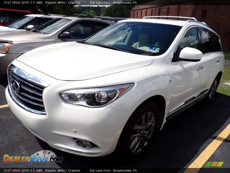 2015 Infiniti QX60 3.5 AWD Majestic White / Graphite Photo #1