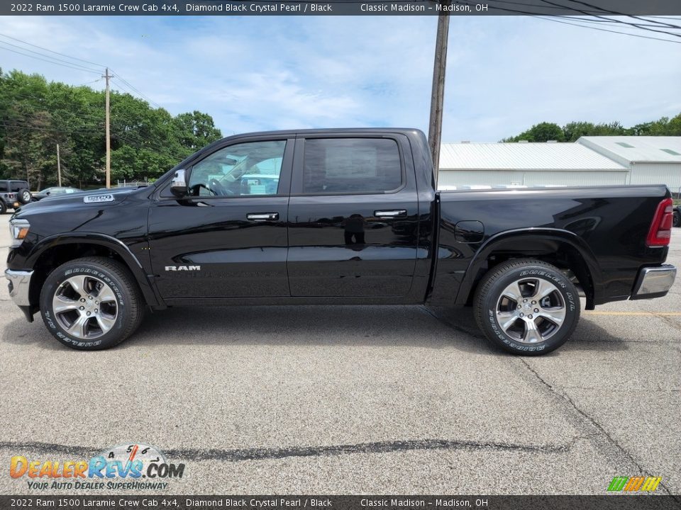 2022 Ram 1500 Laramie Crew Cab 4x4 Diamond Black Crystal Pearl / Black Photo #8