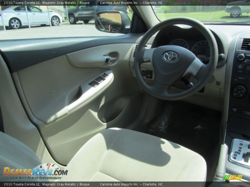 2010 Toyota Corolla LE Magnetic Gray Metallic / Bisque Photo #12