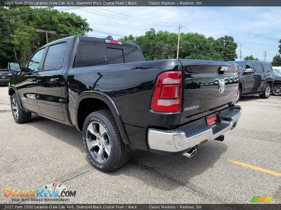 2022 Ram 1500 Laramie Crew Cab 4x4 Diamond Black Crystal Pearl / Black Photo #9