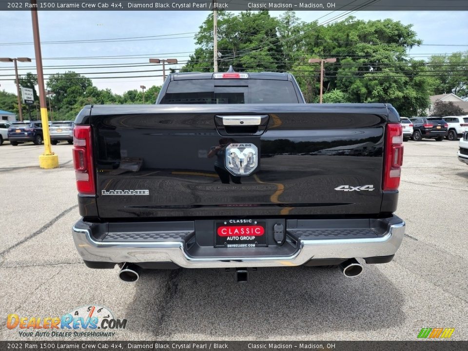 2022 Ram 1500 Laramie Crew Cab 4x4 Diamond Black Crystal Pearl / Black Photo #10