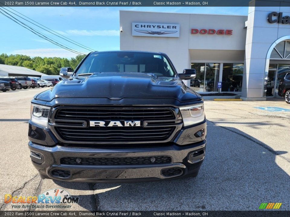 2022 Ram 1500 Laramie Crew Cab 4x4 Diamond Black Crystal Pearl / Black Photo #7