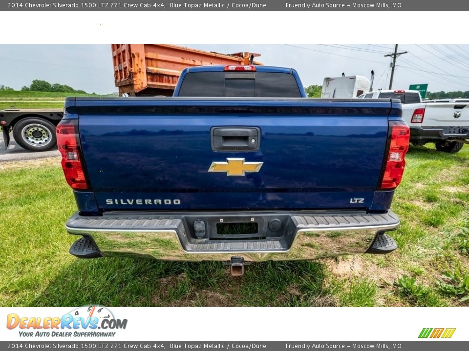 2014 Chevrolet Silverado 1500 LTZ Z71 Crew Cab 4x4 Blue Topaz Metallic / Cocoa/Dune Photo #4