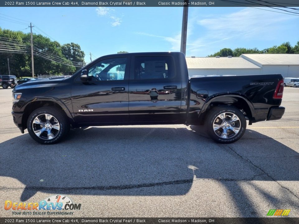 2022 Ram 1500 Laramie Crew Cab 4x4 Diamond Black Crystal Pearl / Black Photo #8