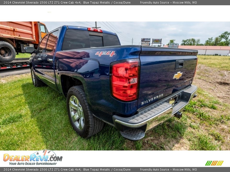 2014 Chevrolet Silverado 1500 LTZ Z71 Crew Cab 4x4 Blue Topaz Metallic / Cocoa/Dune Photo #5