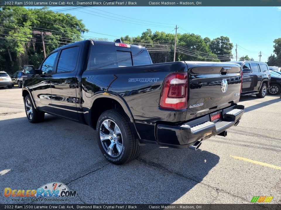 2022 Ram 1500 Laramie Crew Cab 4x4 Diamond Black Crystal Pearl / Black Photo #9