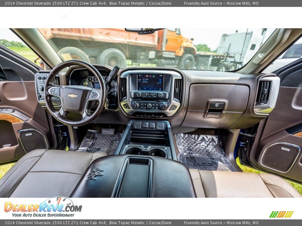 2014 Chevrolet Silverado 1500 LTZ Z71 Crew Cab 4x4 Blue Topaz Metallic / Cocoa/Dune Photo #10