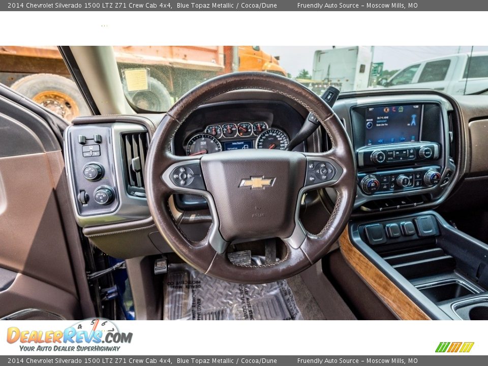2014 Chevrolet Silverado 1500 LTZ Z71 Crew Cab 4x4 Blue Topaz Metallic / Cocoa/Dune Photo #13