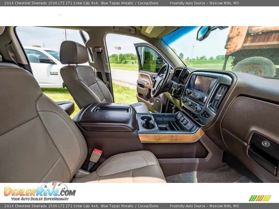 2014 Chevrolet Silverado 1500 LTZ Z71 Crew Cab 4x4 Blue Topaz Metallic / Cocoa/Dune Photo #16