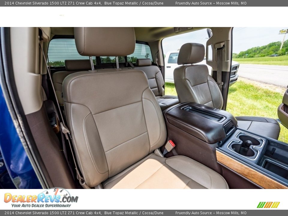 2014 Chevrolet Silverado 1500 LTZ Z71 Crew Cab 4x4 Blue Topaz Metallic / Cocoa/Dune Photo #17