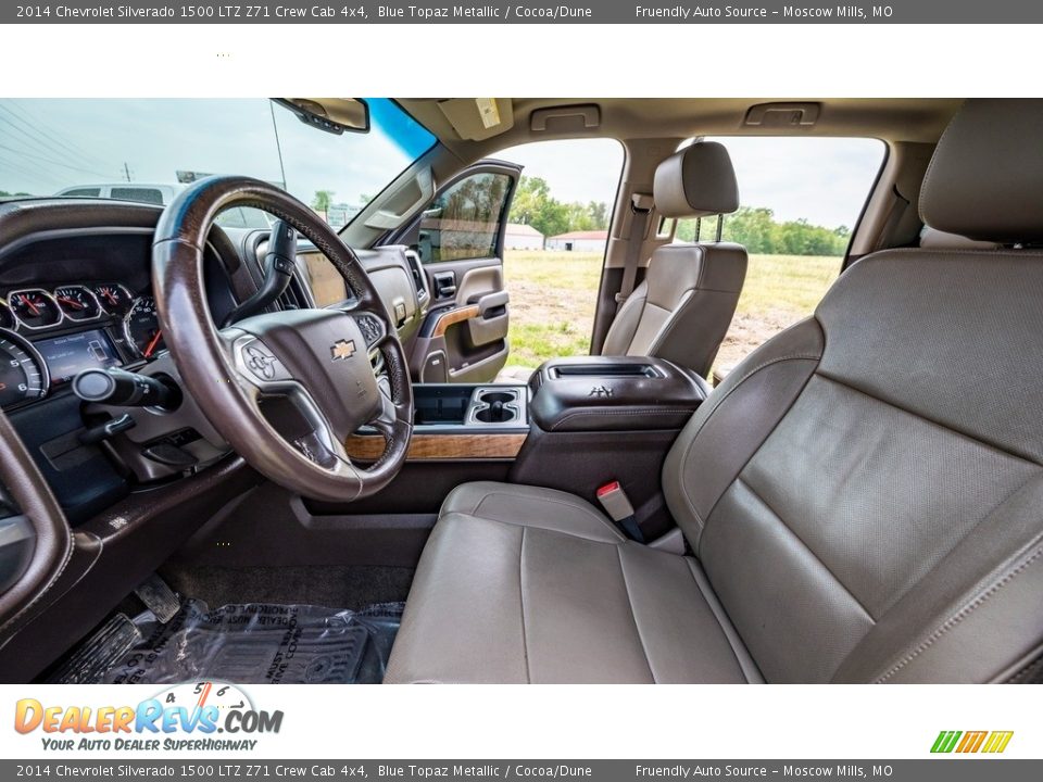 2014 Chevrolet Silverado 1500 LTZ Z71 Crew Cab 4x4 Blue Topaz Metallic / Cocoa/Dune Photo #18
