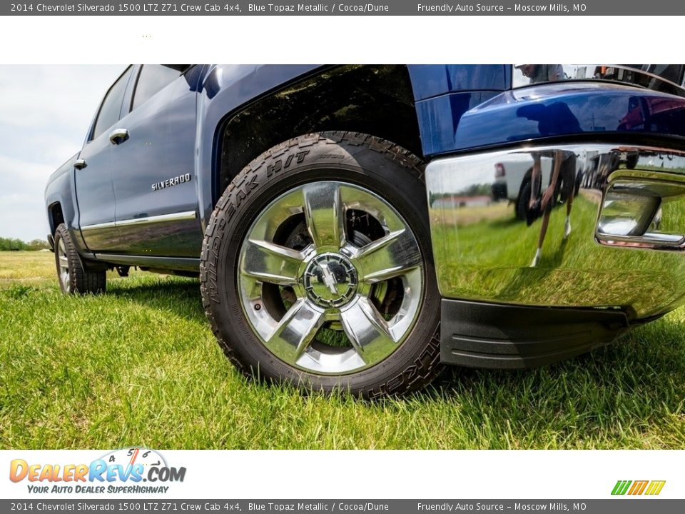 2014 Chevrolet Silverado 1500 LTZ Z71 Crew Cab 4x4 Blue Topaz Metallic / Cocoa/Dune Photo #21