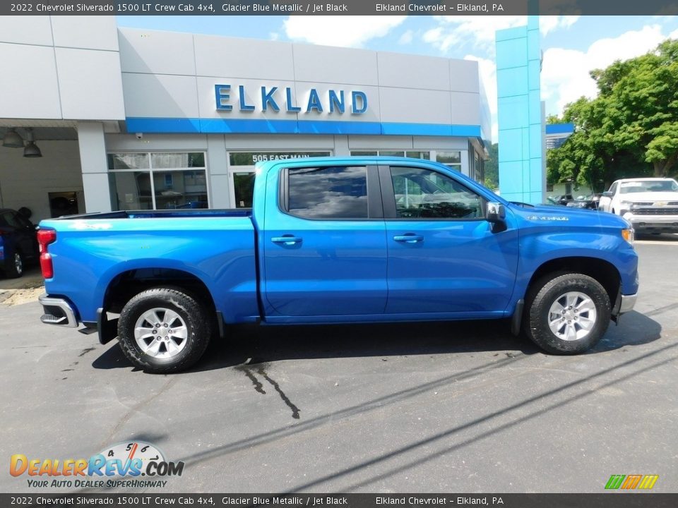 2022 Chevrolet Silverado 1500 LT Crew Cab 4x4 Glacier Blue Metallic / Jet Black Photo #2