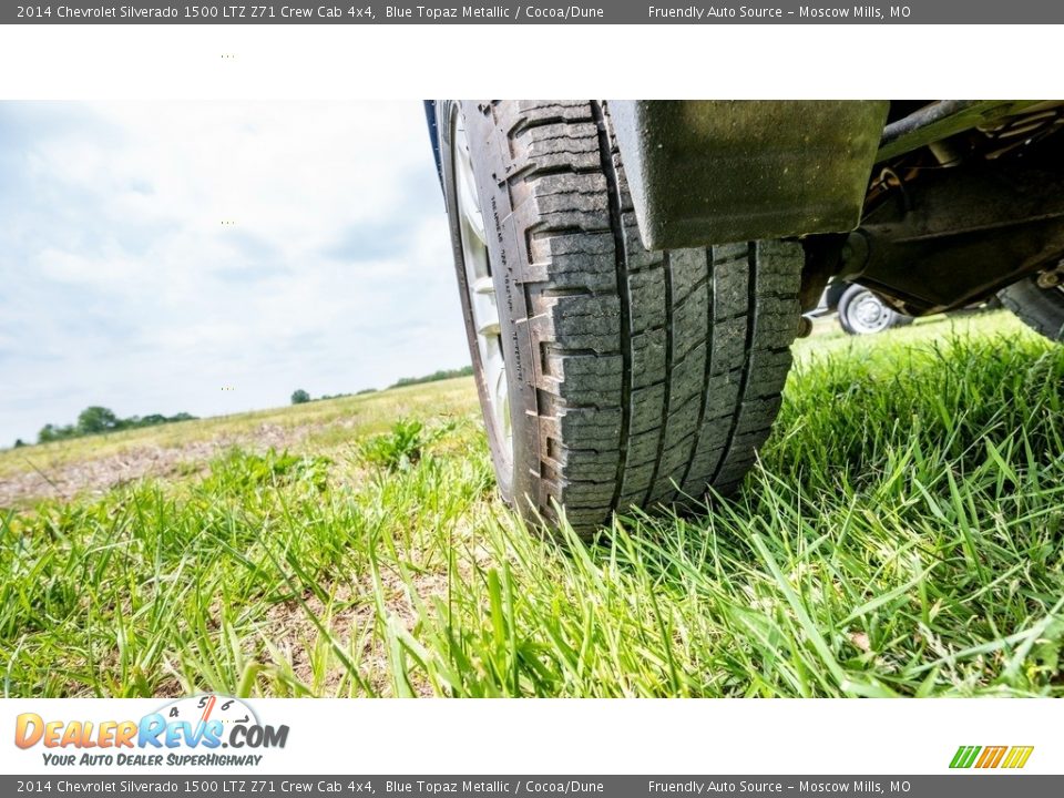 2014 Chevrolet Silverado 1500 LTZ Z71 Crew Cab 4x4 Blue Topaz Metallic / Cocoa/Dune Photo #23