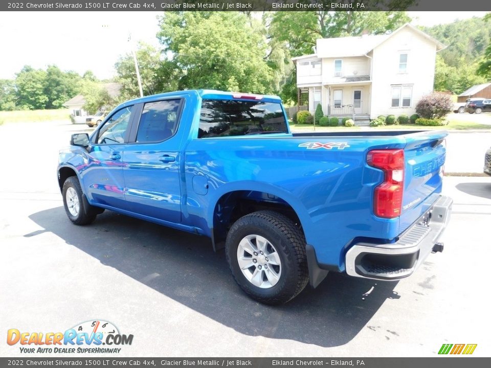 2022 Chevrolet Silverado 1500 LT Crew Cab 4x4 Glacier Blue Metallic / Jet Black Photo #5