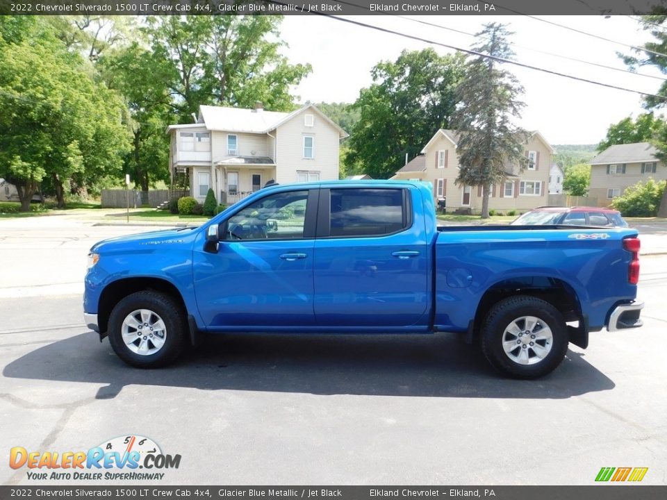 2022 Chevrolet Silverado 1500 LT Crew Cab 4x4 Glacier Blue Metallic / Jet Black Photo #6