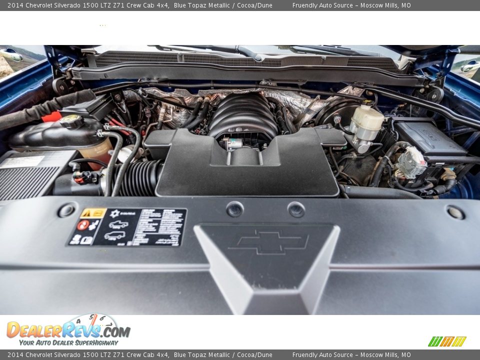 2014 Chevrolet Silverado 1500 LTZ Z71 Crew Cab 4x4 Blue Topaz Metallic / Cocoa/Dune Photo #26