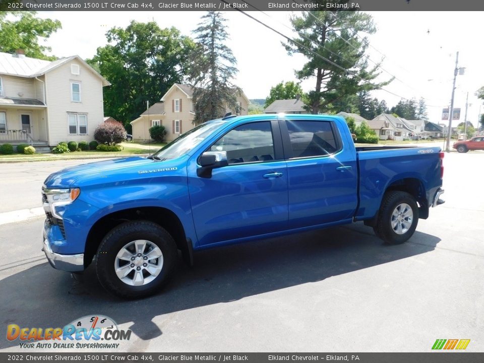 2022 Chevrolet Silverado 1500 LT Crew Cab 4x4 Glacier Blue Metallic / Jet Black Photo #7