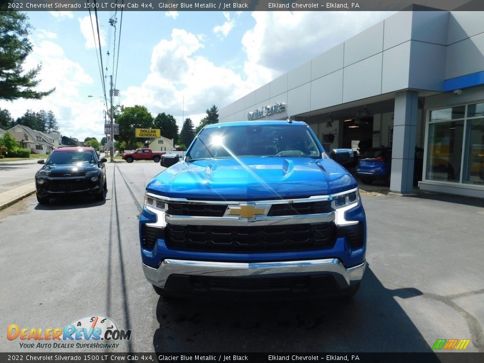 2022 Chevrolet Silverado 1500 LT Crew Cab 4x4 Glacier Blue Metallic / Jet Black Photo #8