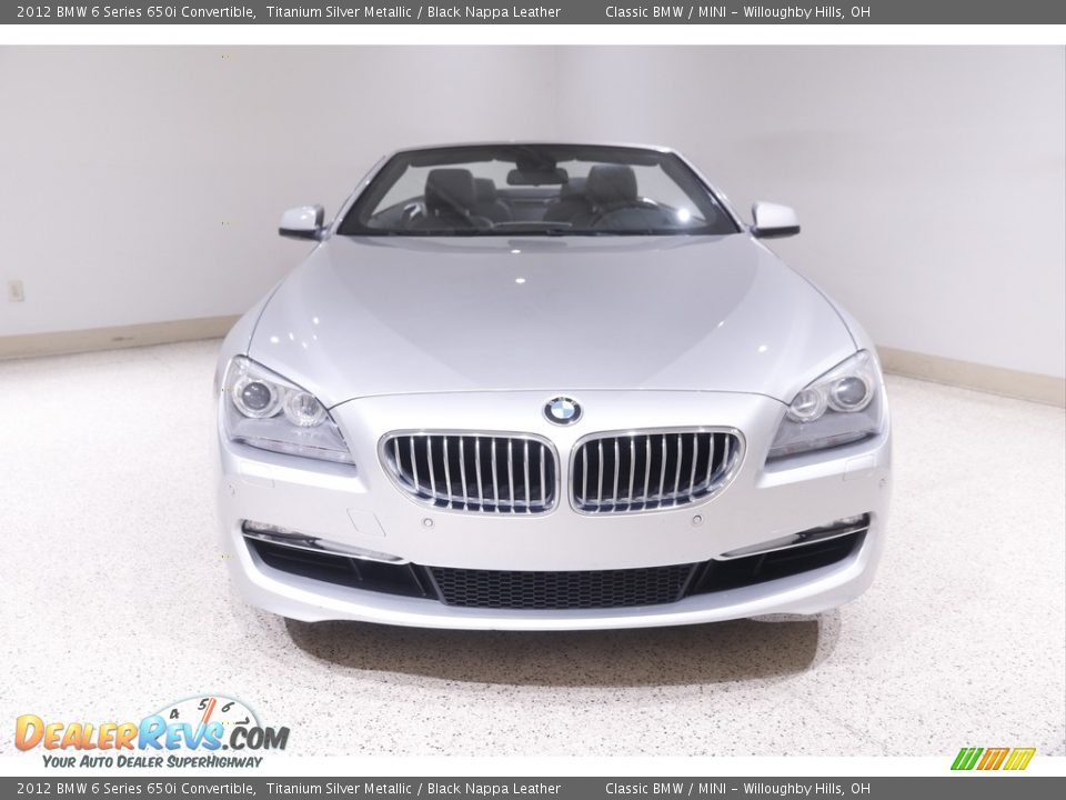 2012 BMW 6 Series 650i Convertible Titanium Silver Metallic / Black Nappa Leather Photo #3