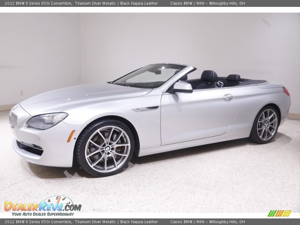 2012 BMW 6 Series 650i Convertible Titanium Silver Metallic / Black Nappa Leather Photo #4