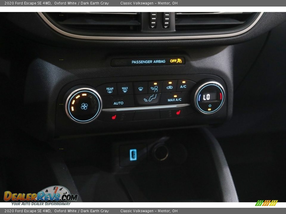 2020 Ford Escape SE 4WD Oxford White / Dark Earth Gray Photo #12