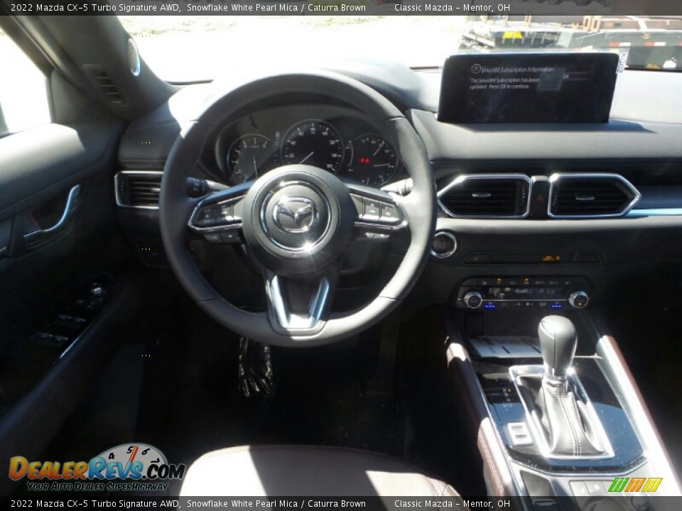 2022 Mazda CX-5 Turbo Signature AWD Snowflake White Pearl Mica / Caturra Brown Photo #4