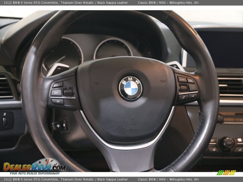 2012 BMW 6 Series 650i Convertible Titanium Silver Metallic / Black Nappa Leather Photo #8