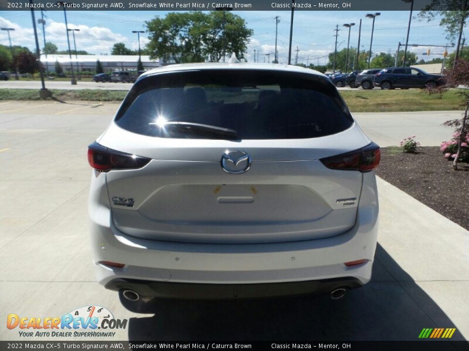 2022 Mazda CX-5 Turbo Signature AWD Snowflake White Pearl Mica / Caturra Brown Photo #5